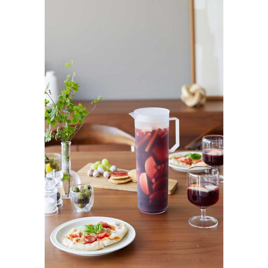 ピッチャー tower タワー 熱湯が注げる冷水筒 ラウンド 1.2L 熱湯・アルコール飲料対応 水差し 山崎実業 正規品 10686 ホワイト | tower | 03