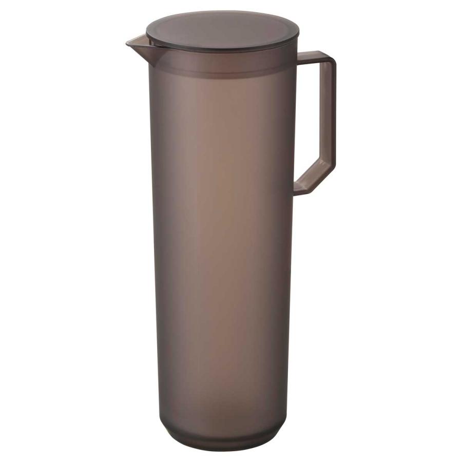 ピッチャー tower タワー 熱湯が注げる冷水筒 ラウンド 1.2L 熱湯・アルコール飲料対応 水差し 山崎実業 正規品 10687 ブラック | tower | 01