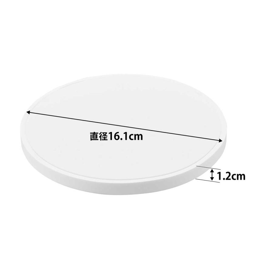 鍋敷き tower タワー マグネットシリコーン鍋敷き 丸型 マグネット内蔵 シリコン製 山崎実業 正規品 10318 ホワイト | tower | 04