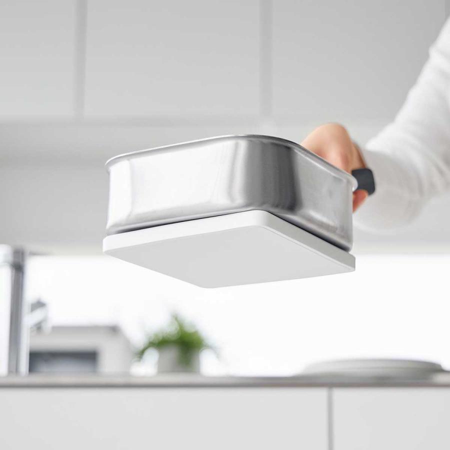 鍋敷き tower タワー マグネットシリコーン鍋敷き 角型 マグネット内蔵 シリコン製 山崎実業 正規品 10320 ホワイト | tower