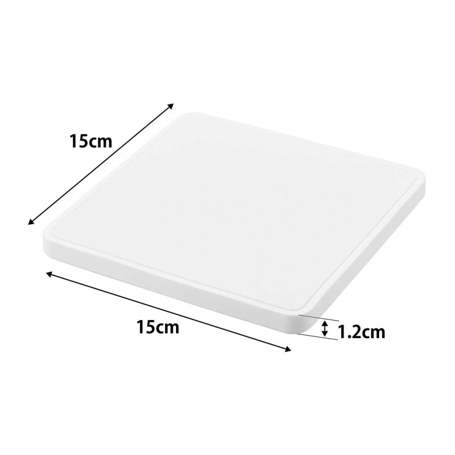 鍋敷き tower タワー マグネットシリコーン鍋敷き 角型 マグネット内蔵 シリコン製 山崎実業 正規品 10320 ホワイト | tower | 04