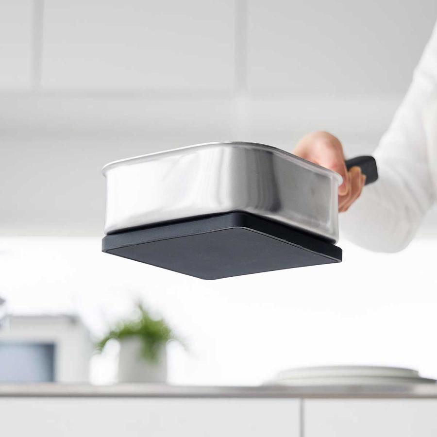 鍋敷き tower タワー マグネットシリコーン鍋敷き 角型 マグネット内蔵 シリコン製 山崎実業 正規品 10321 ブラック | tower