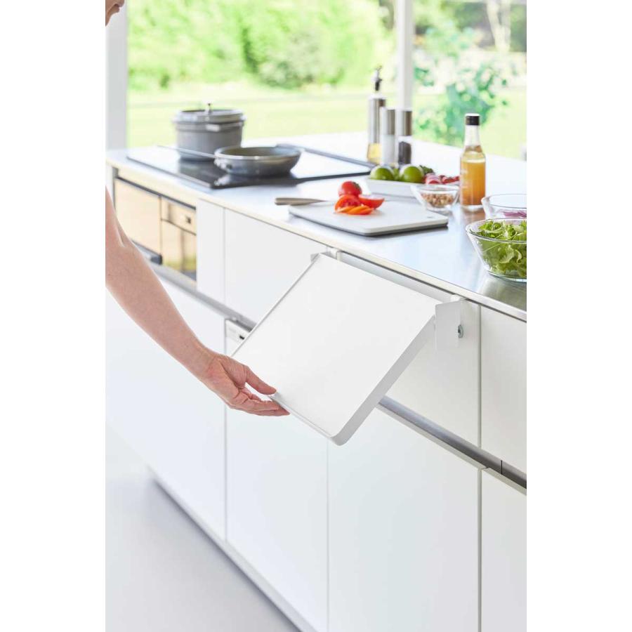 折りたたみ棚 tower タワー シンク扉折り畳み棚 スチール製 キッチン収納ラック 折り畳み棚 シェルフ 山崎実業 正規品 10519 ホワイト | tower | 03