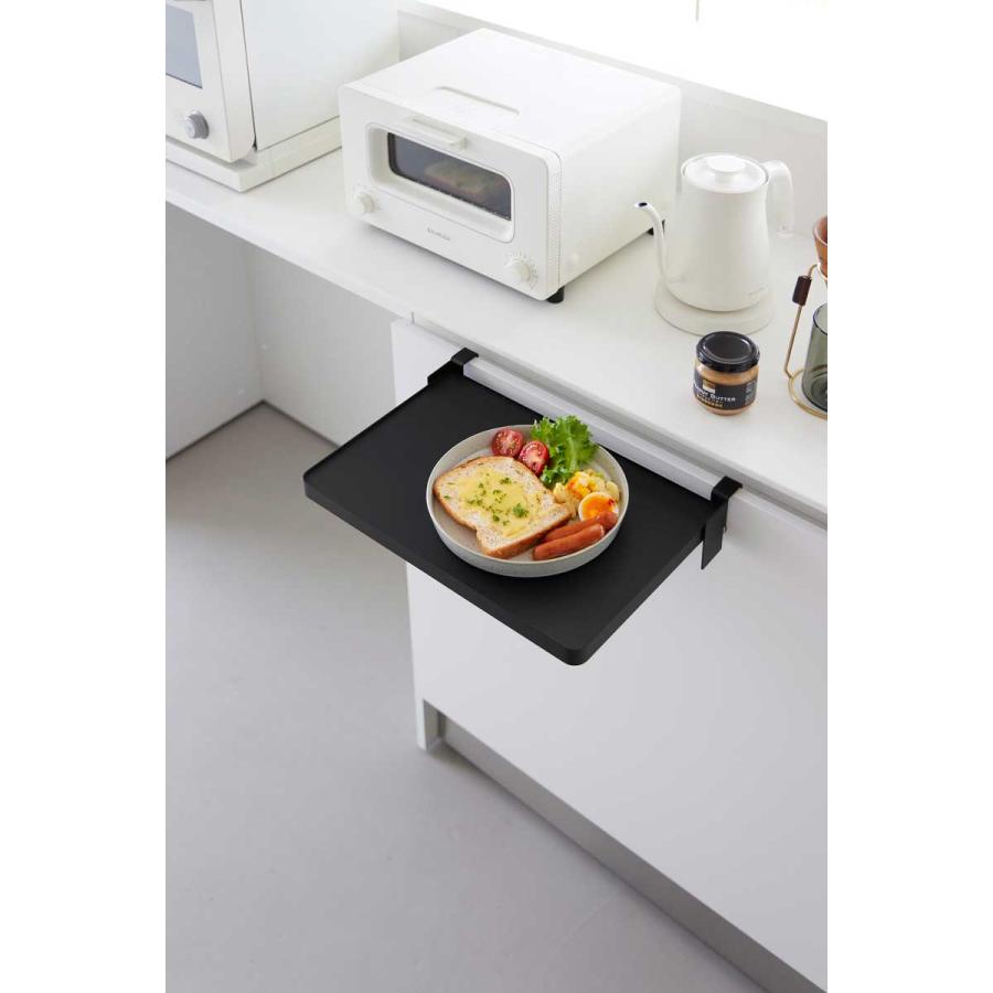 折りたたみ棚 tower タワー シンク扉折り畳み棚 スチール製 キッチン収納ラック 折り畳み棚 シェルフ 山崎実業 正規品 10520 ブラック | tower | 04