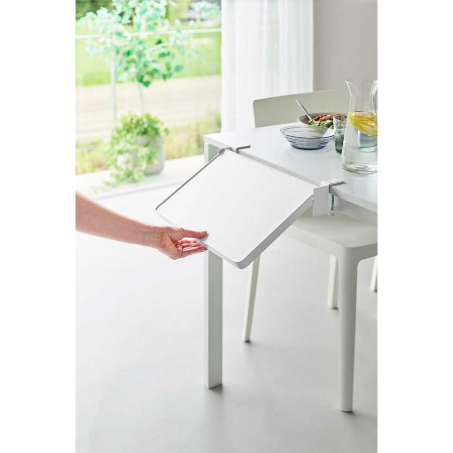 折りたたみ棚 tower タワー テーブル横折り畳み棚 スチール製 キッチン収納ラック 折り畳み棚 シェルフ 山崎実業 正規品 10523 ホワイト | tower | 04