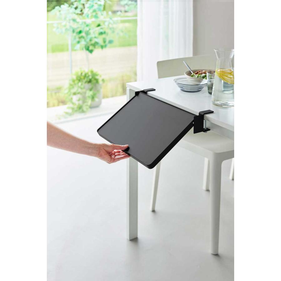 折りたたみ棚 tower タワー テーブル横折り畳み棚 スチール製 キッチン収納ラック 折り畳み棚 シェルフ 山崎実業 正規品 10524 ブラック | tower | 04