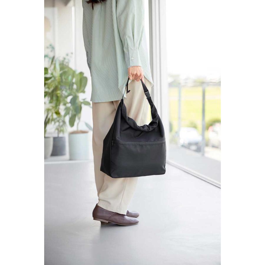 エコバッグ tower タワー 量によって調節できる保冷＆保温ショッピングエコバッグ 保冷保温機能付き 折りたたみ 山崎実業 正規品 10657 ブラック | tower | 05