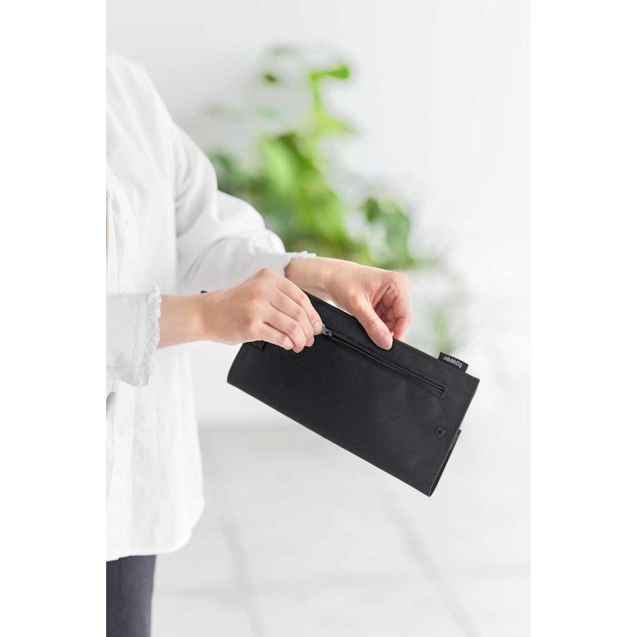 ティッシュケース tower タワー くず入れ付き折りたためる携帯ティッシュケース 引っ掛け 車内 ベビーカー ティッシュカバー 山崎実業 10735 ブラック | tower | 04