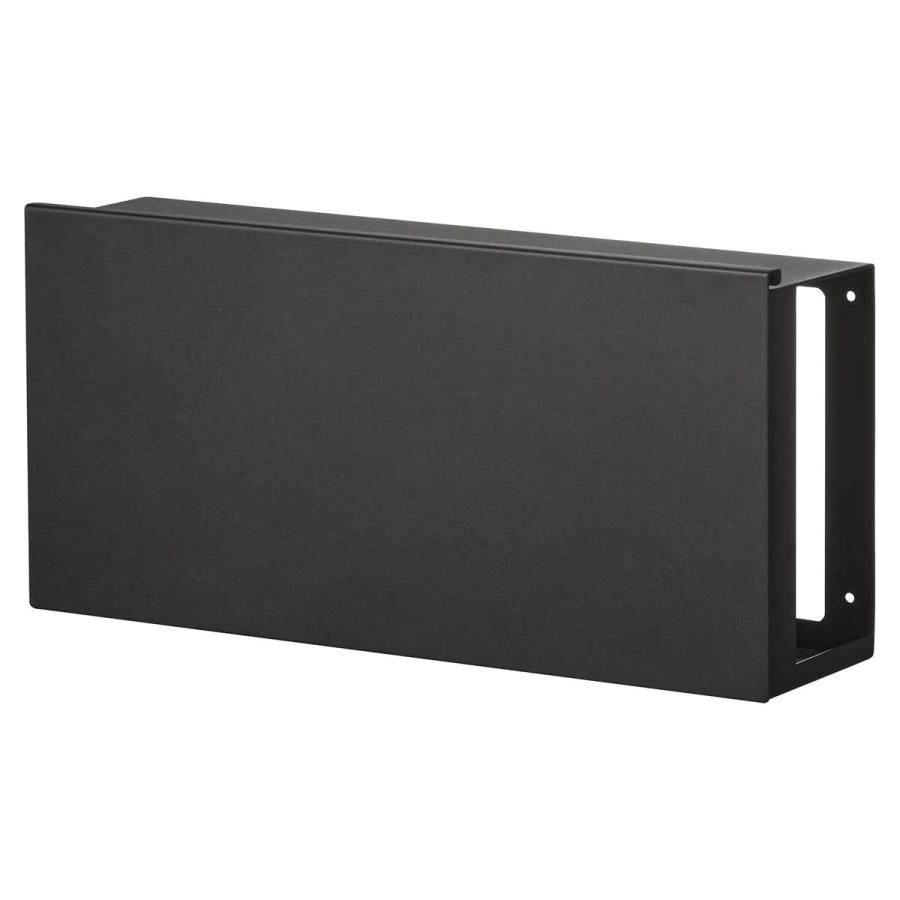 ケーブル収納ケース tower タワー コンセントごと隠せる壁付けケーブルラック コンセントカバー ケーブルボックス 配線整理 山崎実業 正規品 10786 ブラック | tower | 01