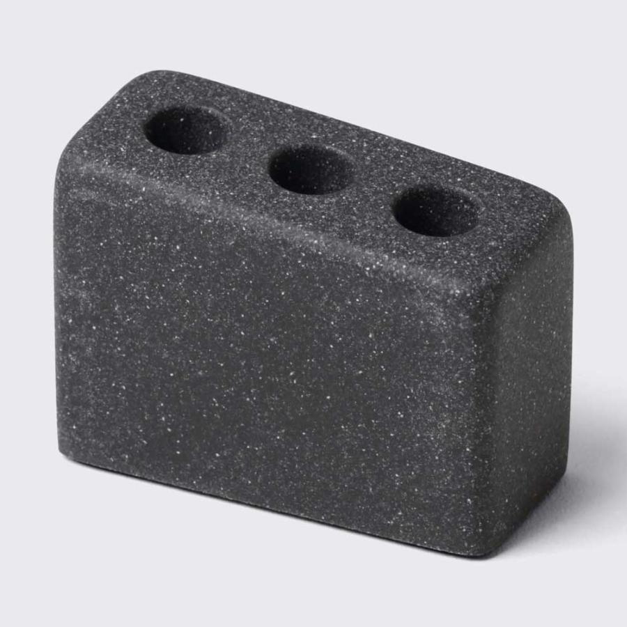 ペン立て ideaco イデアコ Pen cube 3 3本挿し ペンホルダー 正規品 ストーンサンドブラック | 