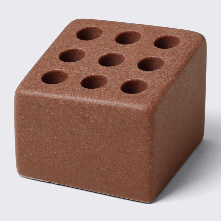 ペン立て ideaco イデアコ Pen cube 9 9本挿し ペンホルダー 正規品 ストーンサンドレッド | 