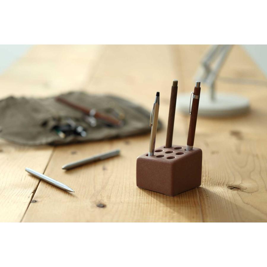 ペン立て ideaco イデアコ Pen cube 9 9本挿し ペンホルダー 正規品 ストーンサンドレッド |  | 01