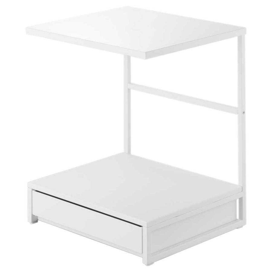 家電下ラック tower タワー 引き出し付きキッチン家電下ラック 2段 スチール キッチンラック 収納用品 山崎実業 正規品 10654 ホワイト | tower | 01