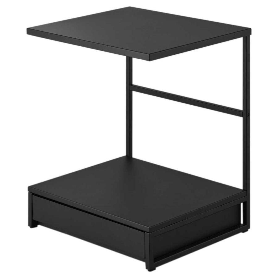 家電下ラック tower タワー 引き出し付きキッチン家電下ラック 2段 スチール キッチンラック 収納用品 山崎実業 正規品 10655 ブラック | tower | 01