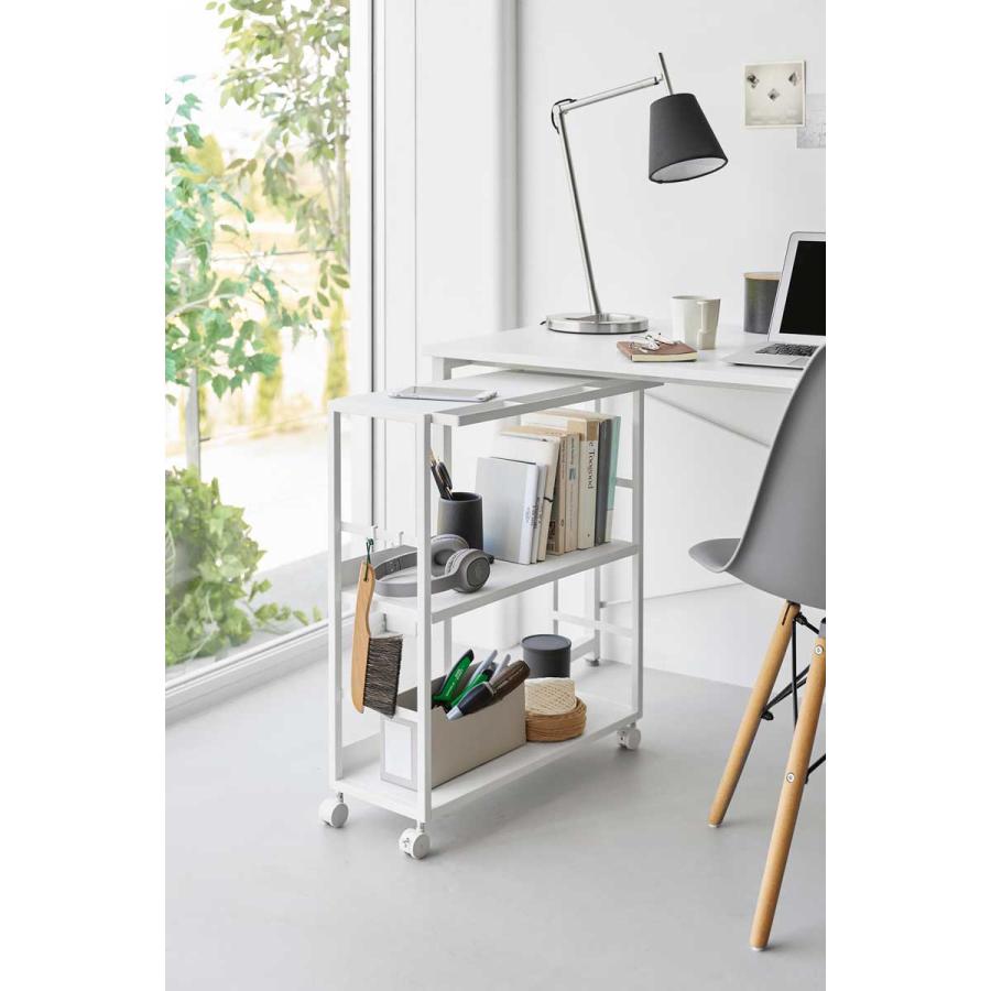 キッチンワゴン tower タワー ゴミ箱裏スリムワゴン キッチンワゴン スチール コンパクト キャスター付き キッチンラック 山崎実業 正規品 10765 ホワイト | tower | 04