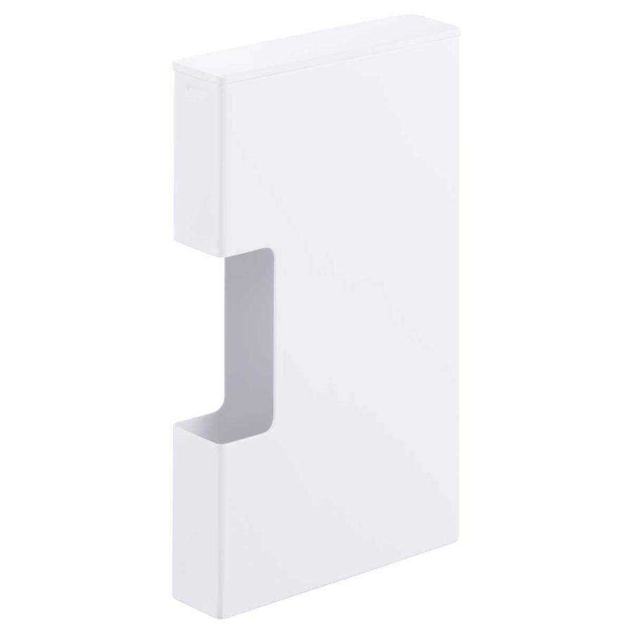 ポリ袋ストッカー tower タワー マグネットスリムポリ袋収納ホルダー S 冷蔵庫横 ポリ袋収納ケース 山崎実業 正規品 10509 ホワイト | tower | 01