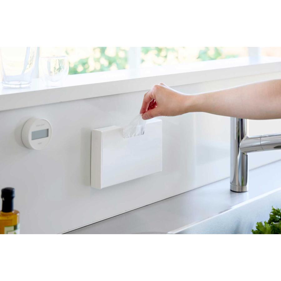 ポリ袋ストッカー tower タワー マグネットスリムポリ袋収納ホルダー S 冷蔵庫横 ポリ袋収納ケース 山崎実業 正規品 10509 ホワイト | tower | 05