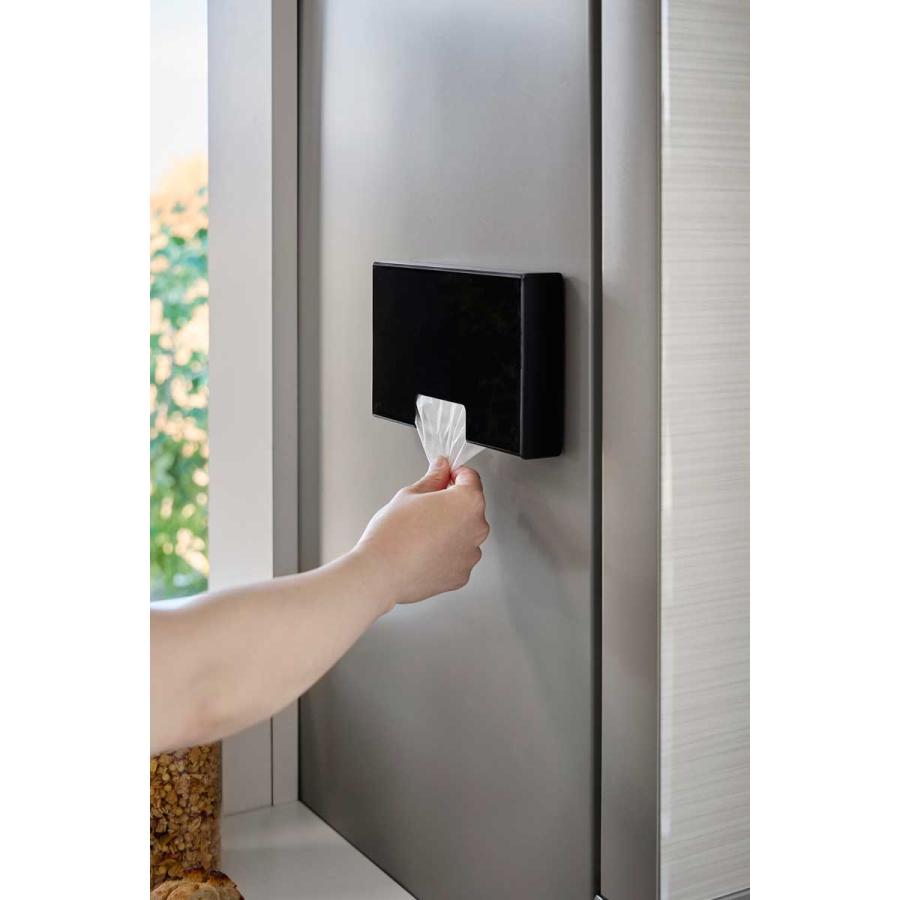 ポリ袋ストッカー tower タワー マグネットスリムポリ袋収納ホルダー S 冷蔵庫横 ポリ袋収納ケース 山崎実業 正規品 10510 ブラック | tower | 04