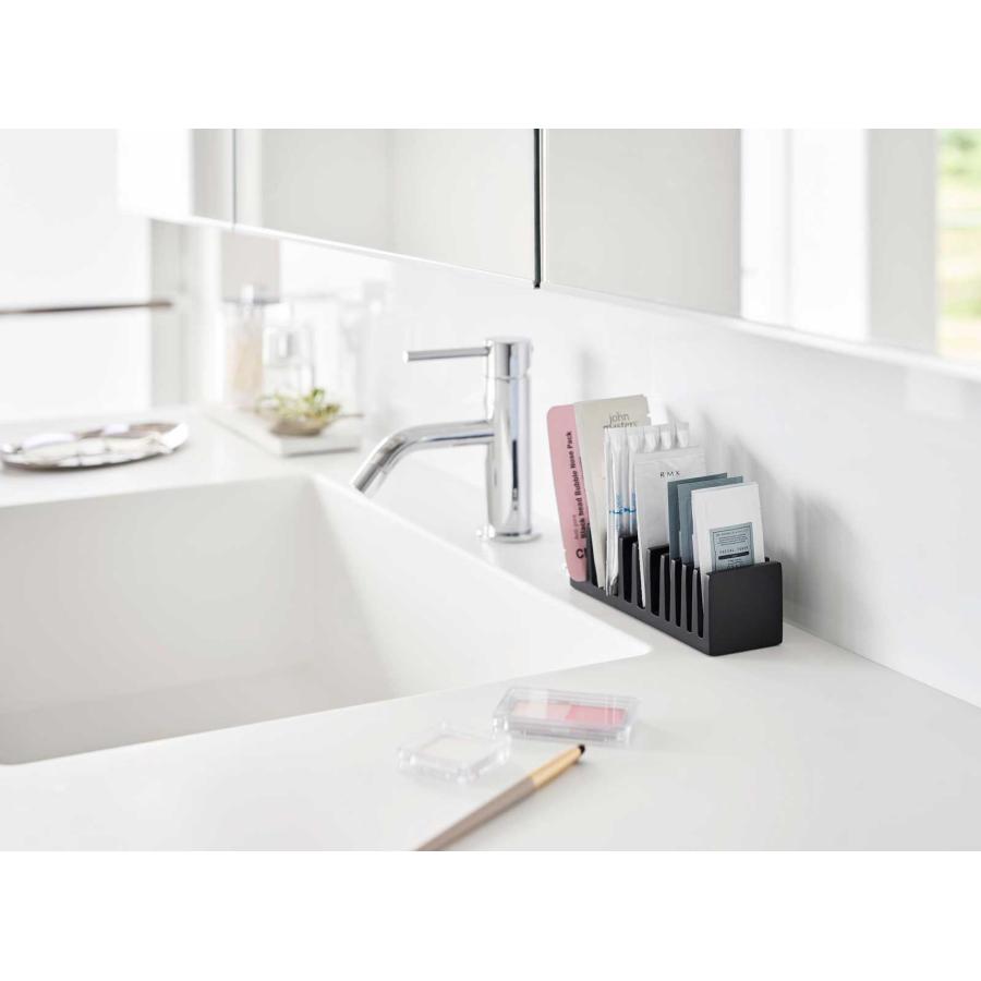 パウチスタンド tower タワー パウチ＆アメニティスタンド 縦型 化粧品サンプル アメニティ収納 洗面グッズ 山崎実業 正規品 10574 ブラック | tower | 03