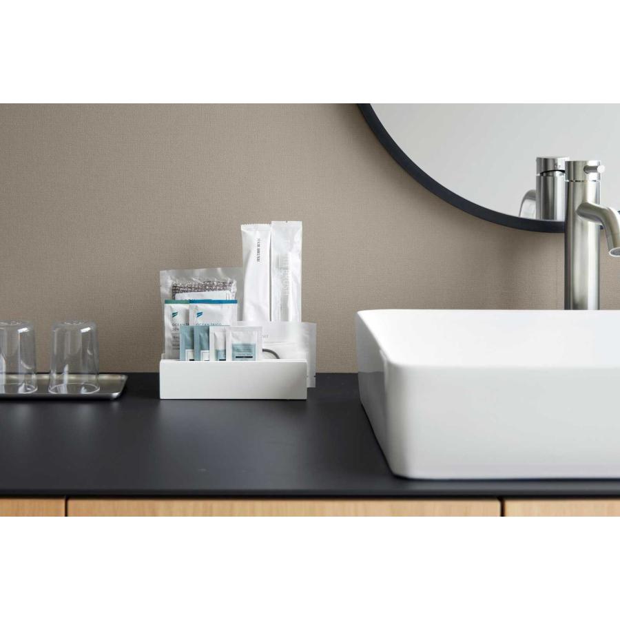 パウチスタンド tower タワー パウチ＆アメニティスタンド 横型 化粧品サンプル アメニティ収納 洗面グッズ 山崎実業 正規品 10575 ホワイト | tower | 03