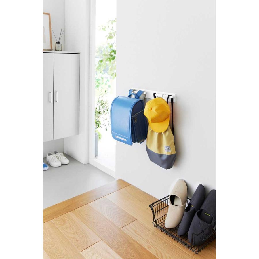 リュックハンガー tower タワー 壁付けリュックハンガー 横型 ランドセル バッグハンガー ハンガーラック 山崎実業 正規品 10577 ホワイト | tower | 02