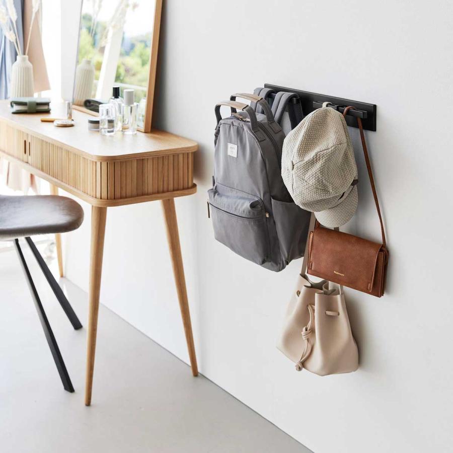 リュックハンガー tower タワー 壁付けリュックハンガー 横型 ランドセル バッグハンガー ハンガーラック 山崎実業 正規品 10578 ブラック | tower