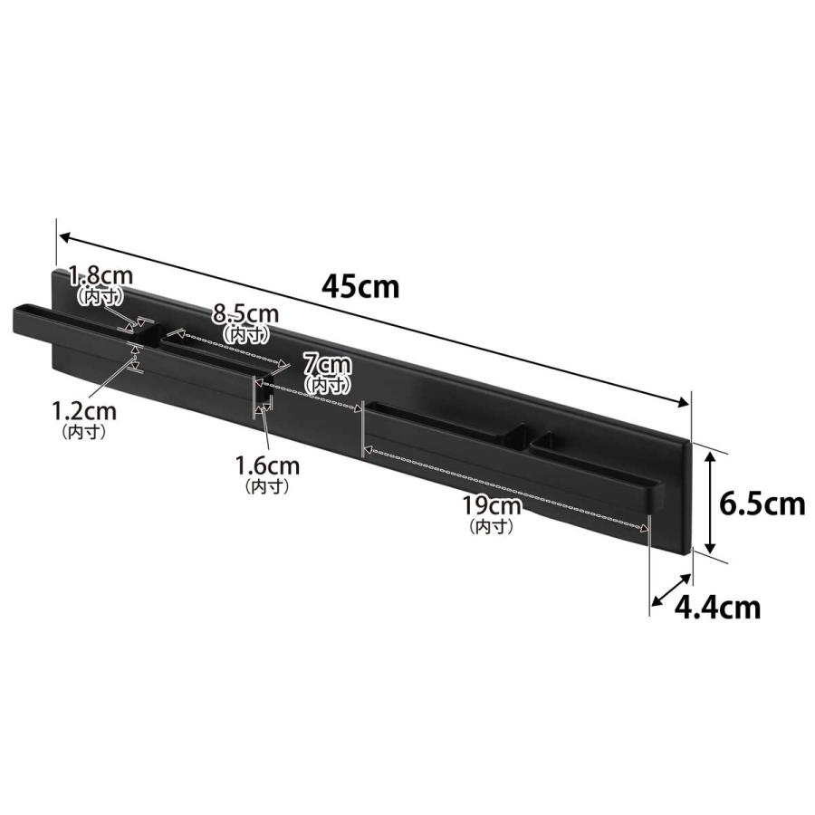 リュックハンガー tower タワー 壁付けリュックハンガー 横型 ランドセル バッグハンガー ハンガーラック 山崎実業 正規品 10578 ブラック | tower | 06