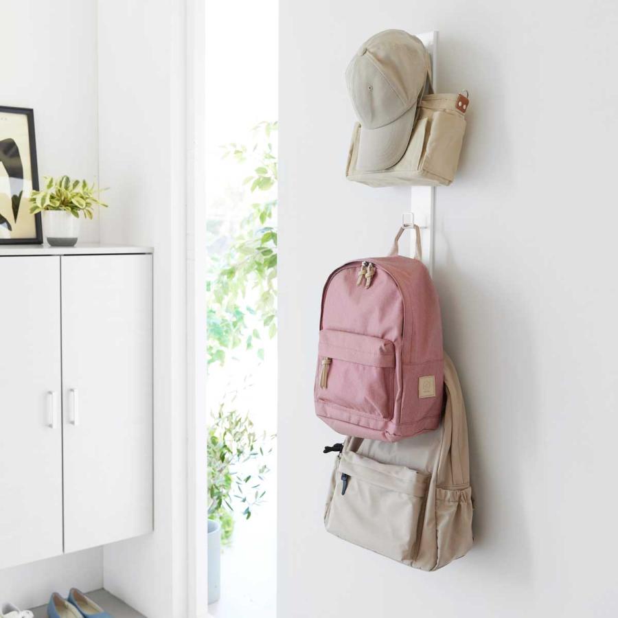 リュックハンガー tower タワー 壁付けリュックハンガー 縦型 ランドセル バッグハンガー ハンガーラック 山崎実業 正規品 10579 ホワイト | tower