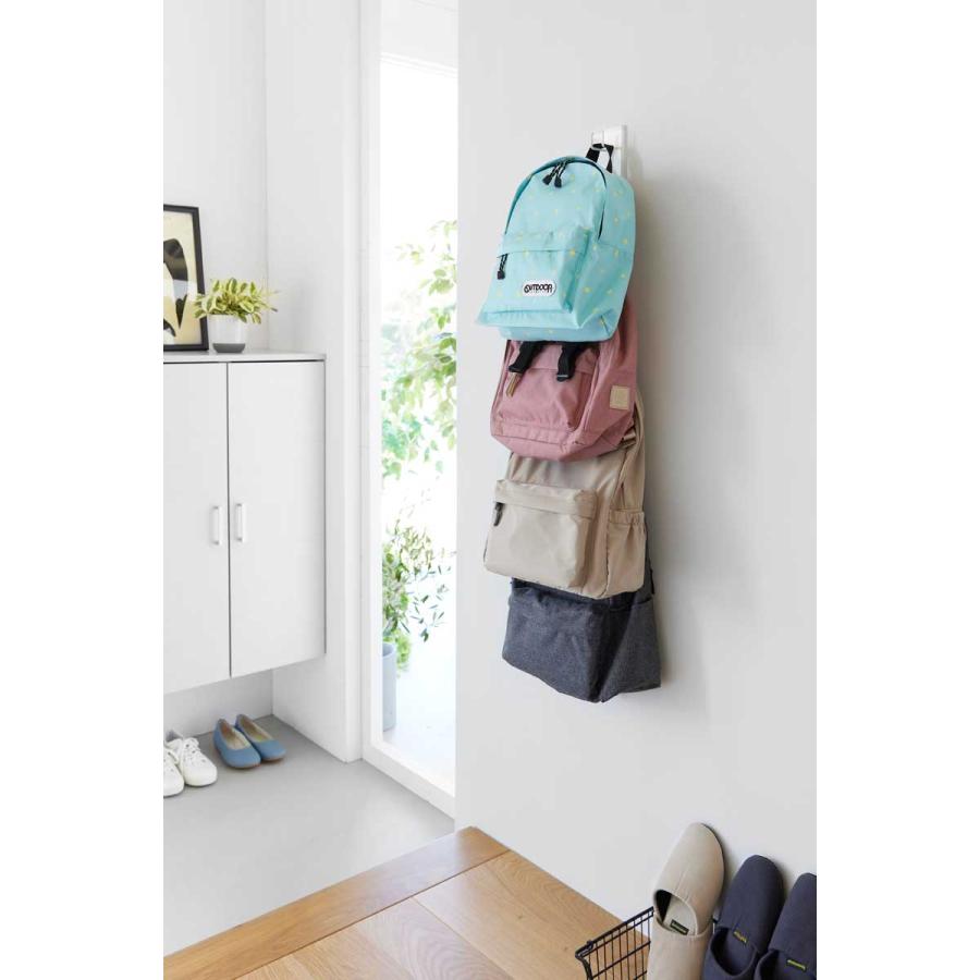 リュックハンガー tower タワー 壁付けリュックハンガー 縦型 ランドセル バッグハンガー ハンガーラック 山崎実業 正規品 10579 ホワイト | tower | 02