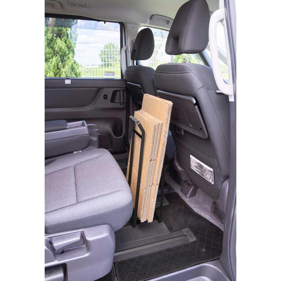 段ボール収納 tower タワー 持ち運べるダンボールストッカー スリム 取っ手付き 段ボールストッカー 山崎実業 正規品 10590 ブラック | tower | 02