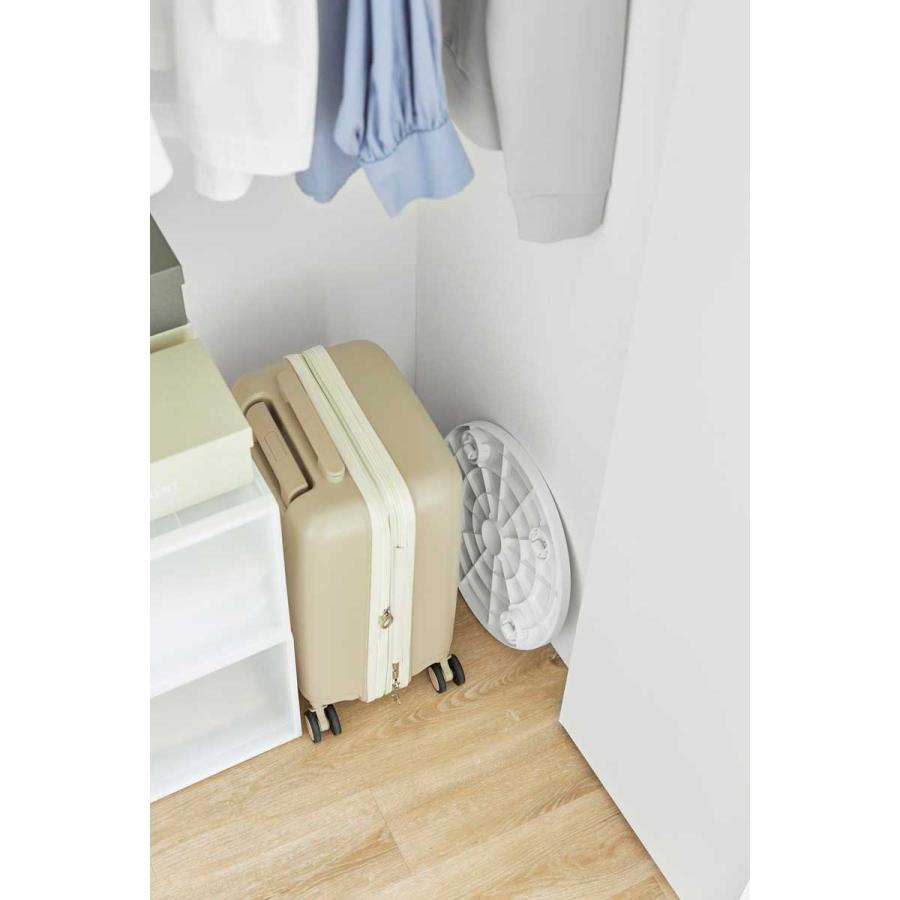 室内台車 tower タワー 薄型台車 ラウンド L 観葉植物スタンド 室内用 植木鉢台 リビング収納 山崎実業 正規品 10695 ホワイト | tower | 04