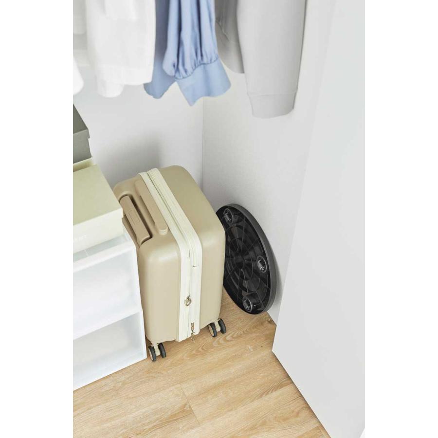 室内台車 tower タワー 薄型台車 ラウンド L 観葉植物スタンド 室内用 植木鉢台 リビング収納 山崎実業 正規品 10696 ブラック | tower | 04