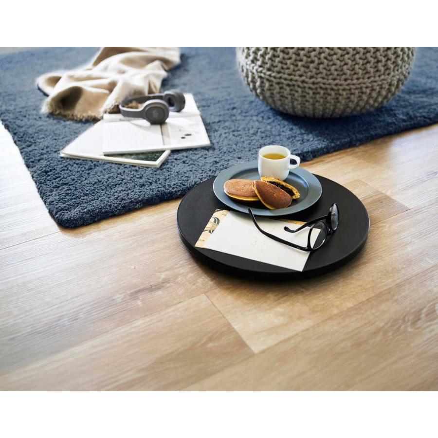 室内台車 tower タワー 薄型台車 ラウンド L 観葉植物スタンド 室内用 植木鉢台 リビング収納 山崎実業 正規品 10696 ブラック | tower | 05