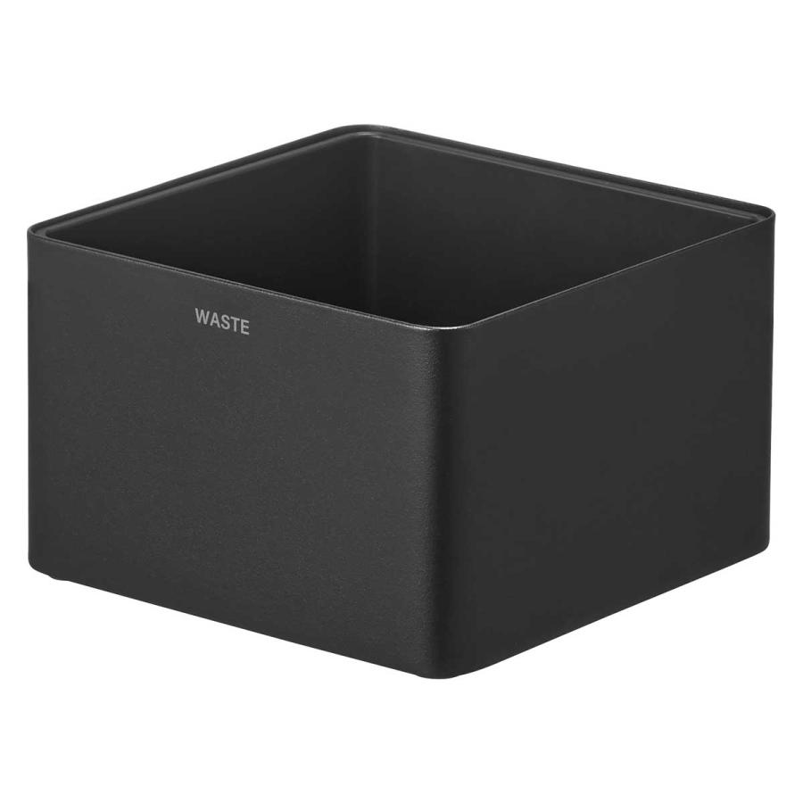 ゴミ箱 tower タワー インナーボックス付き洗面室用ゴミ箱 小さめ ミニサイズ 洗面台 ダストボックス ごみ箱 山崎実業 正規品 10710 ブラック | tower | 01