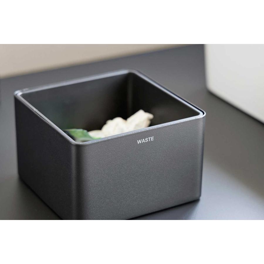 ゴミ箱 tower タワー インナーボックス付き洗面室用ゴミ箱 小さめ ミニサイズ 洗面台 ダストボックス ごみ箱 山崎実業 正規品 10710 ブラック | tower | 04