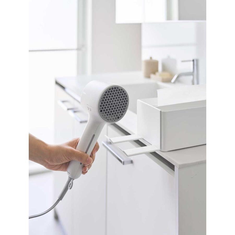 ドライヤーホルダー tower タワー ペーパータオルオーガナイザーシリーズドライヤーホルダー 洗面台収納 ドライヤー収納ラック 山崎実業 正規品 10739 ホワイト | tower | 04