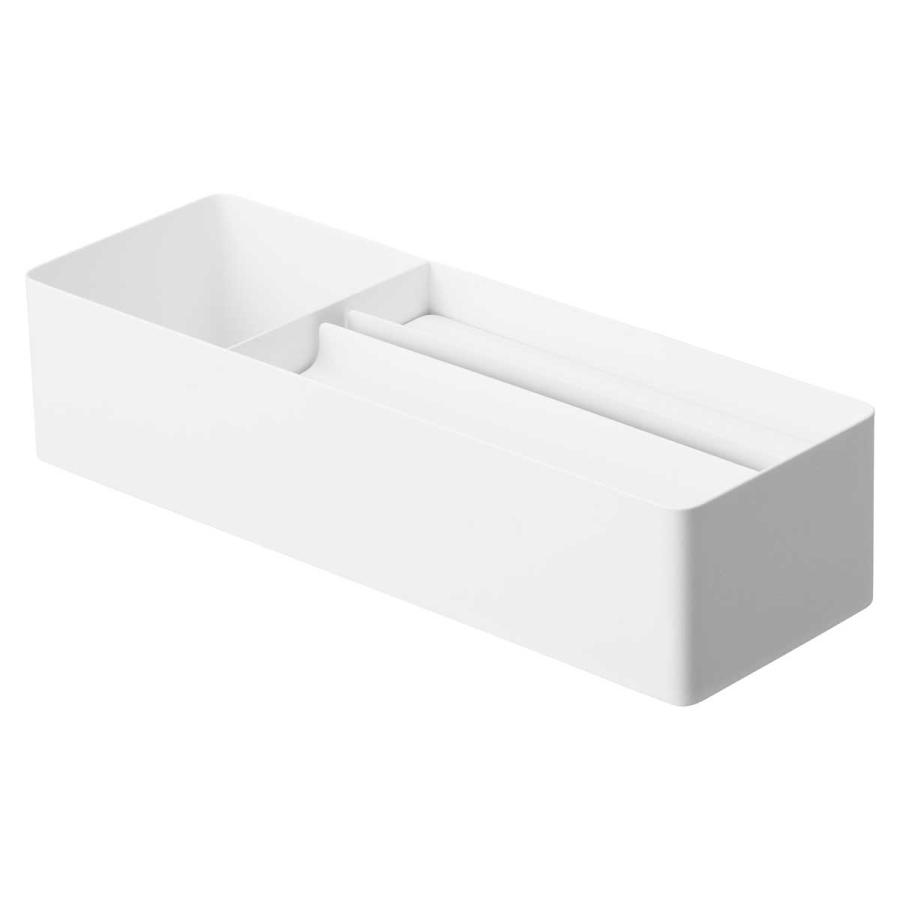 ペーパータオルホルダー tower タワー ペーパータオル＆バニティオーガナイザー 洗面台収納 ペーパータオルケース 山崎実業 正規品 10743 ホワイト | tower | 01