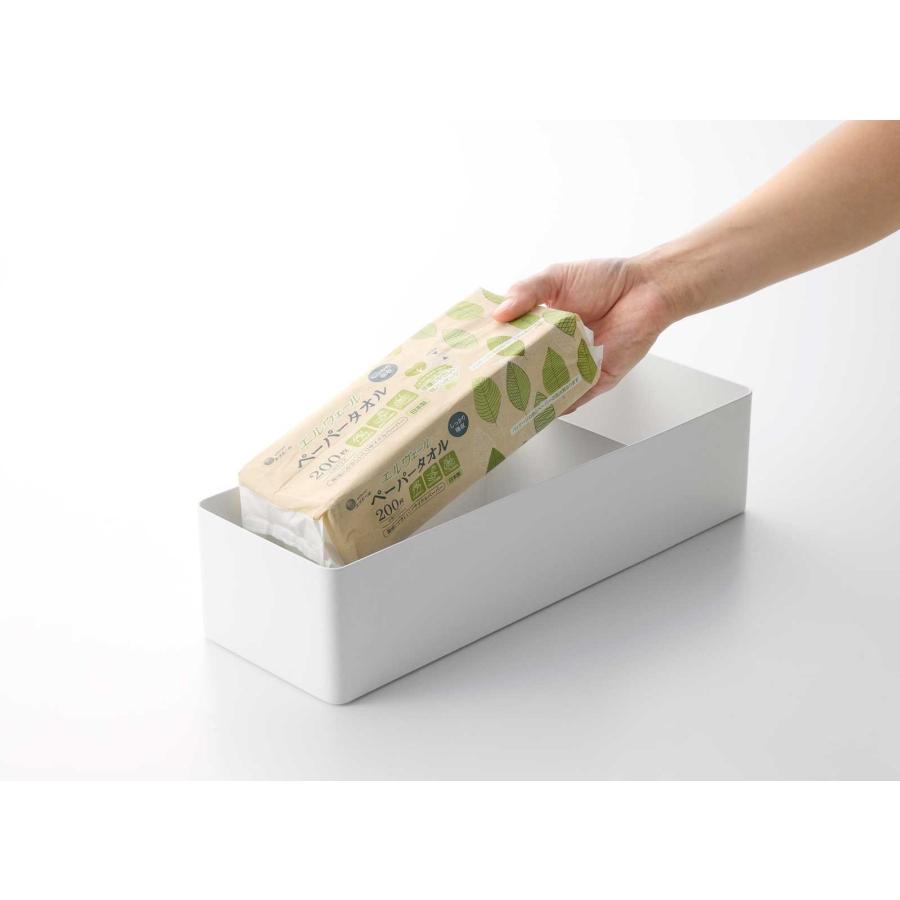 ペーパータオルホルダー tower タワー ペーパータオル＆バニティオーガナイザー 洗面台収納 ペーパータオルケース 山崎実業 正規品 10743 ホワイト | tower | 04