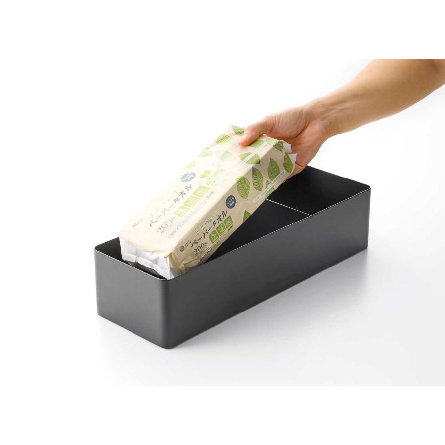 ペーパータオルホルダー tower タワー ペーパータオル＆バニティオーガナイザー 洗面台収納 ペーパータオルケース 山崎実業 正規品 10744 ブラック | tower | 04