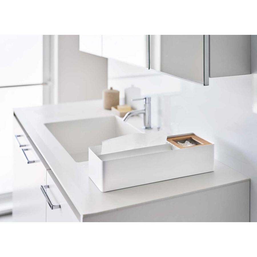 ペーパータオルホルダー tower タワー ペーパータオル＆ダストオーガナイザー 洗面台収納 ペーパータオルケース 山崎実業 正規品 10745 ホワイト | tower | 02