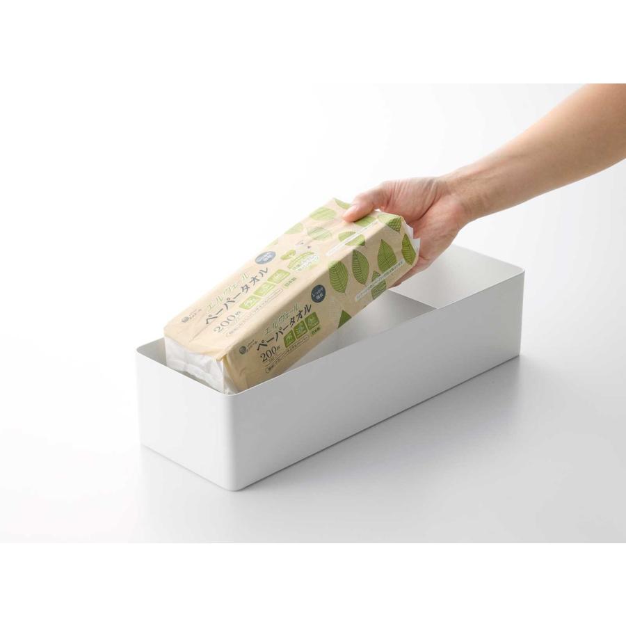 ペーパータオルホルダー tower タワー ペーパータオル＆ダストオーガナイザー 洗面台収納 ペーパータオルケース 山崎実業 正規品 10745 ホワイト | tower | 03