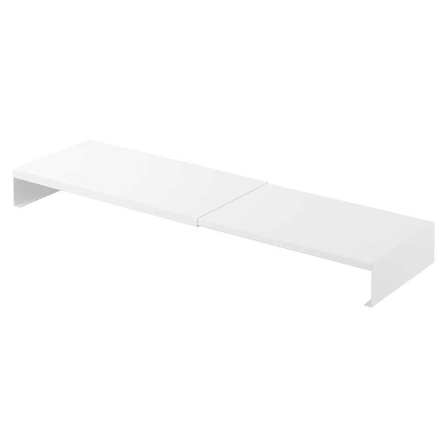 モニター台 tower タワー 伸縮ゲーミングモニターラック キーボード収納 モニタースタンド 山崎実業 正規品 10563 ホワイト | tower | 01