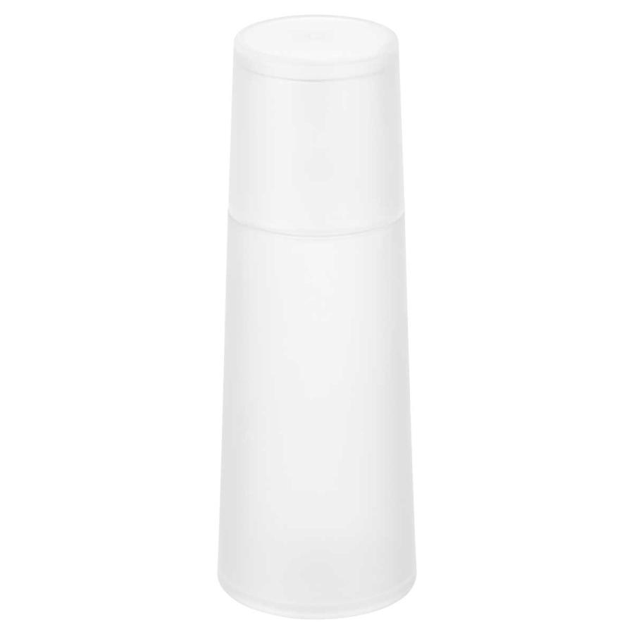 ナイトカラフェ tower タワー ベッドサイドカラフェ ピッチャー 蓋 コップ BPAフリー カラフェセット 水差し 山崎実業 正規品 10757 ホワイト | tower | 01