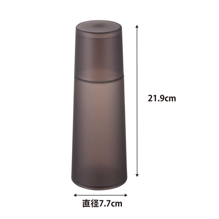 ナイトカラフェ tower タワー ベッドサイドカラフェ ピッチャー 蓋 コップ BPAフリー カラフェセット 水差し 山崎実業 正規品 10758 ブラック | tower | 05