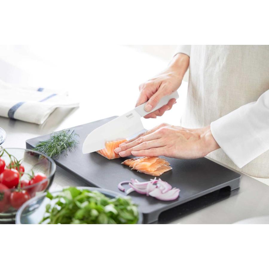 包丁 tower タワー セラミックナイフ 三徳 16.5cm 三徳包丁 両刃 キッチンナイフ 山崎実業 正規品 10121 ホワイト | tower | 03