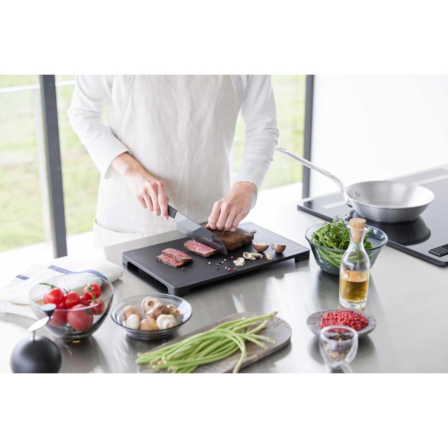 包丁 tower タワー セラミックナイフ 三徳 16.5cm 三徳包丁 両刃 キッチンナイフ 山崎実業 正規品 10122 ブラック | tower | 02