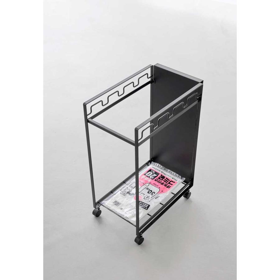 ゴミ箱 tower タワー 目隠し分別ダストワゴン 4分別 キッチン キャスター付き ダストボックス ごみ箱 山崎実業 正規品 10619 ブラック | tower | 05