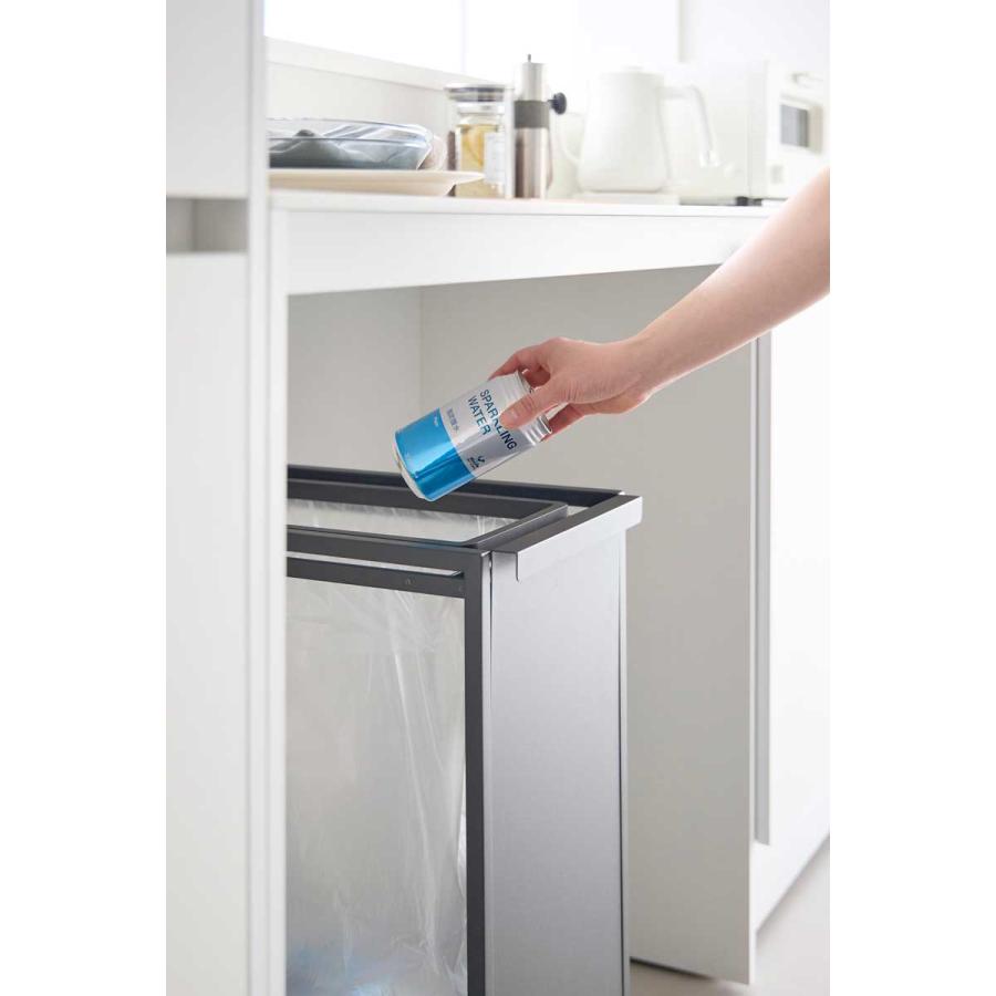 ゴミ箱 tower タワー スリム目隠しダストワゴン 45L キッチン キャスター付き ダストボックス ごみ箱 山崎実業 正規品 10642 ブラック | tower | 03