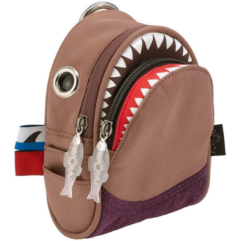 ポーチ MORN CREATIONS シャーク ポーチ 小物入れ モーンクリエイションズ ポーチ サメ ブラウン | 