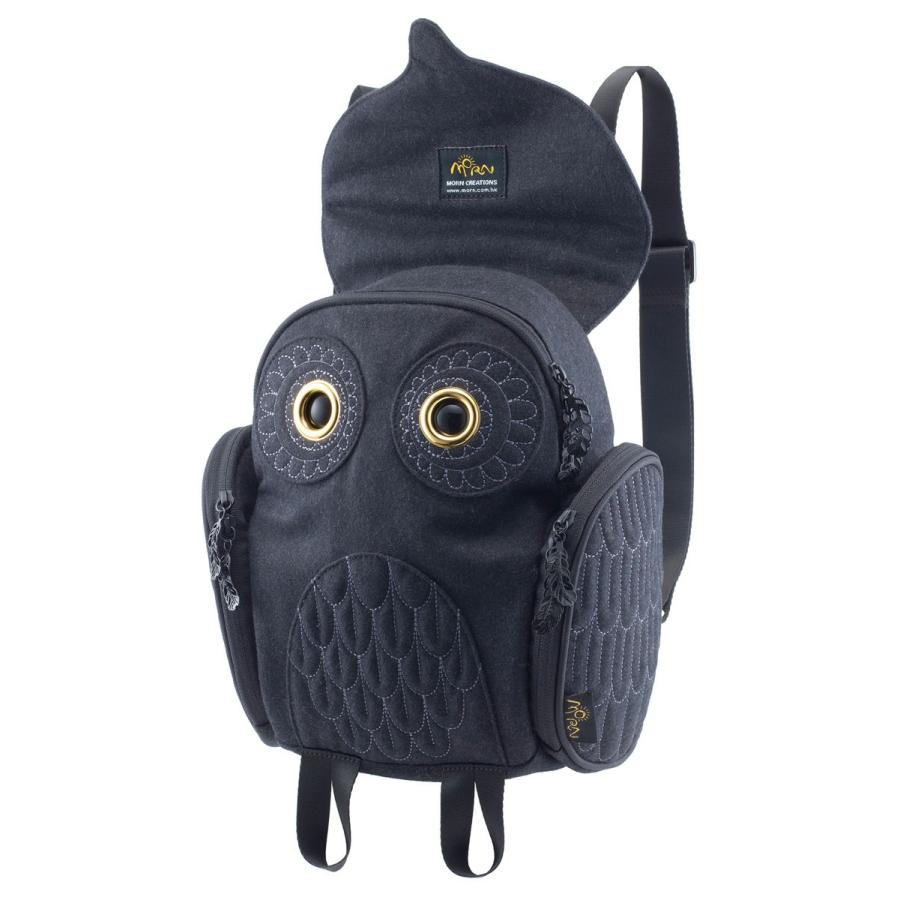 リュック MORN CREATIONS ミミズククラシック バックパック レディース フランネル モーンクリエイションズ リュック フクロウ ブラック |  | 02